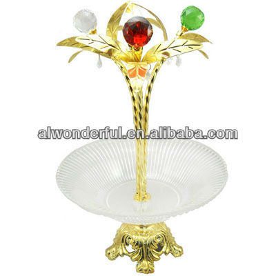 2019 metal round wedding cake snack  candy dishes stand with flower decoration