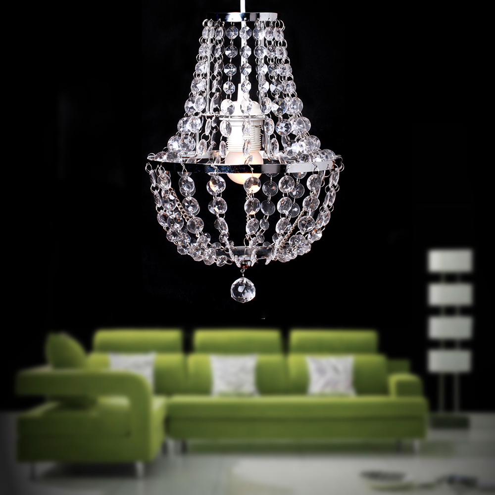 Elegance Crystal Chrome Modern 1L LED Pendant Lamp NS-120144