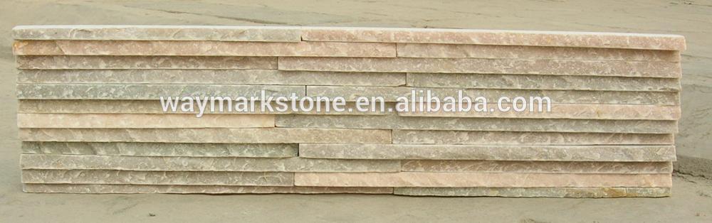 Landscape quartz waterfall stone natural cultured panel wholesale WP-ZB14