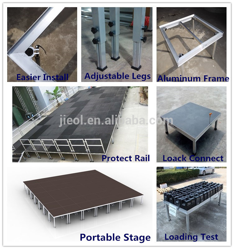 mobile event truss stage with trailer stairs for sale