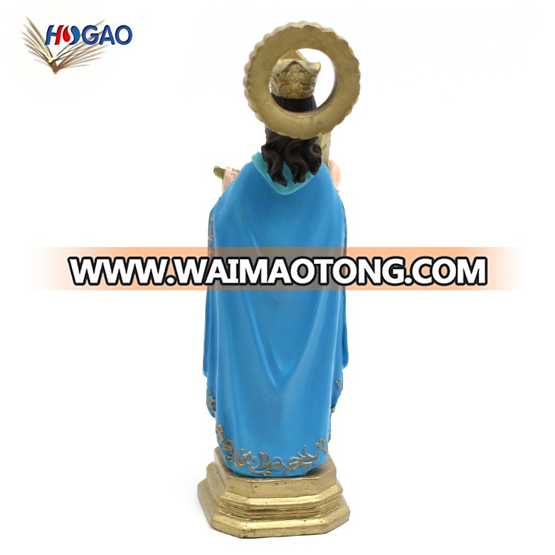 Wholesale ornament decor gift idea OEM custom size church famous resin christmas woman statues