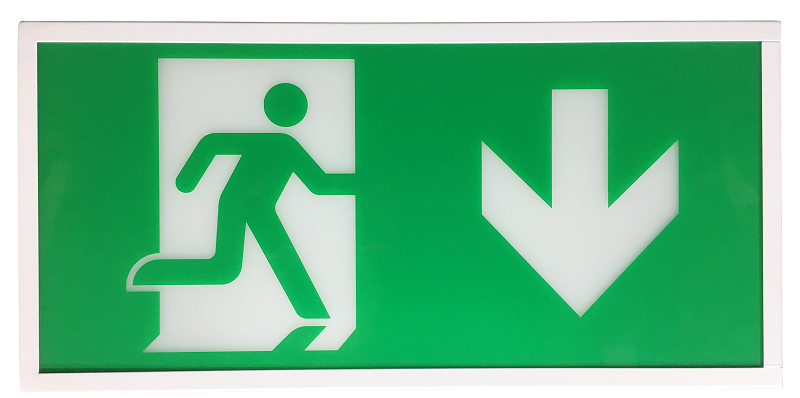 New style AC120V or AC347V IP20 Self-contained fire exit sign in emergency lights