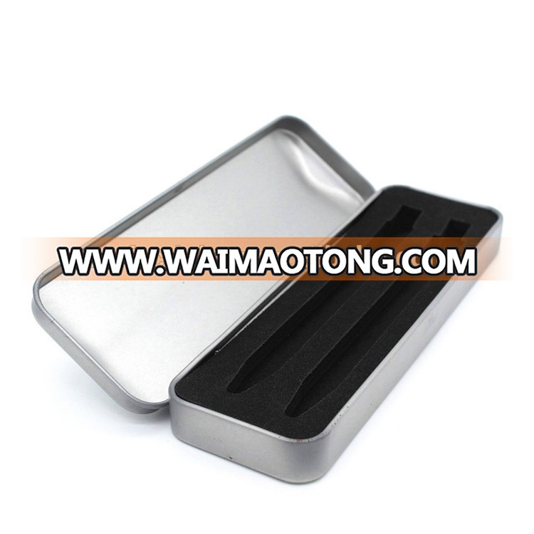 2014 HOT SALE tin pencil box, tin pencil case with metal silver finish