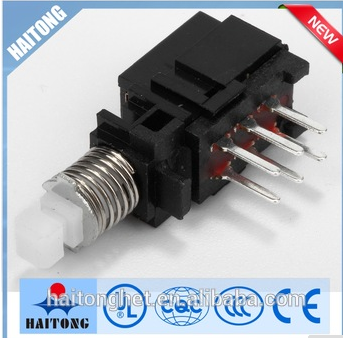 China 6pin dc power supply white button switch