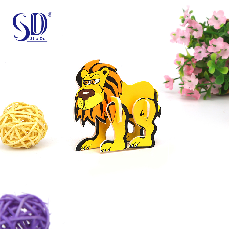 2018 food promotional 3d paper foam Easy assemble wild animal puzzle 3D foam puzzle