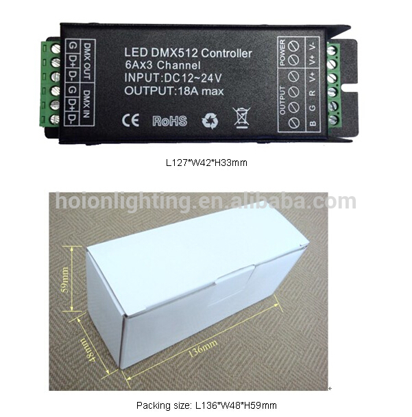 DMX 512 Light Controller,controller dmx, led rgb controller, CE/RoHS, 2 years warranty