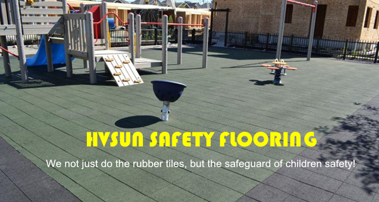 2018 China Best Quality and Anti-slip outdoor safety kindergarten kids play rubber tile