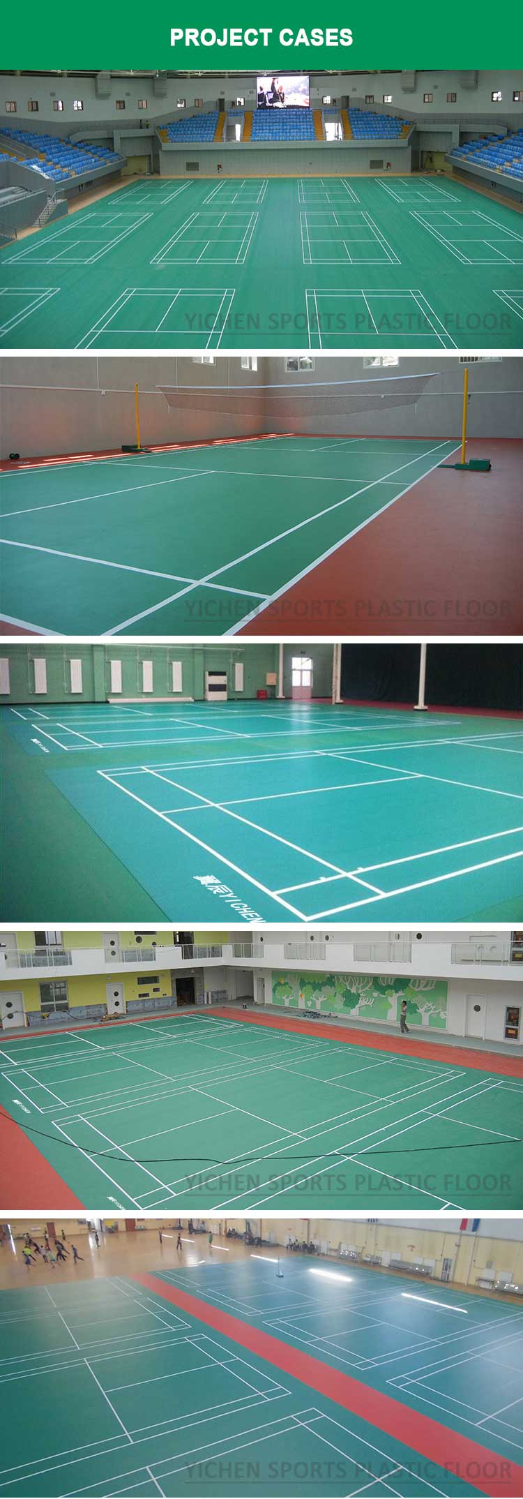 Yichen badminton court mat for badminton flooring/kindergarten/Gym//Dance Hall/hospital In Stock