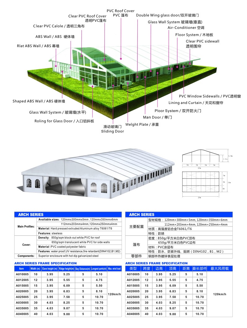 Factory price marquee sports event warehouse tent for sale