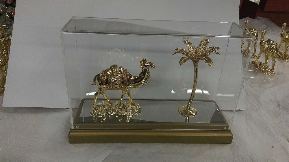 24K GOLDEN PLATING CAMEL AND PALM TREE arabic traditional gifts