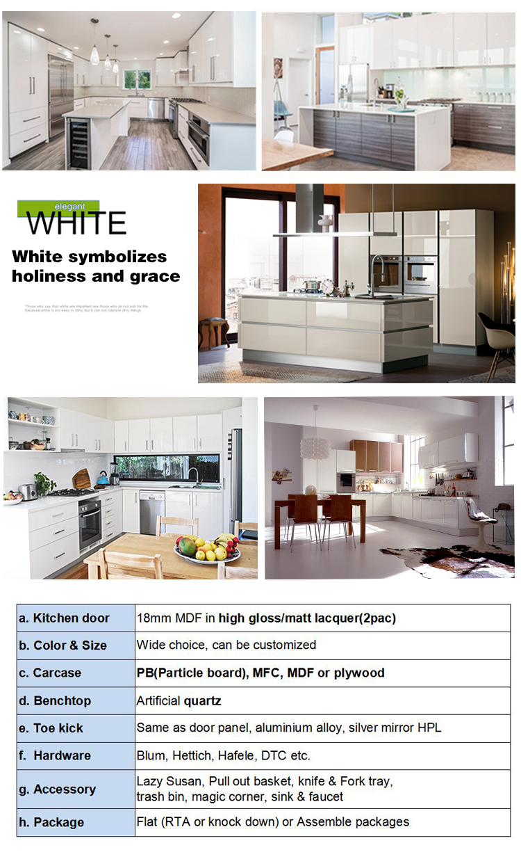 foshan factory wholesale white color cabinets designs modern kitchen