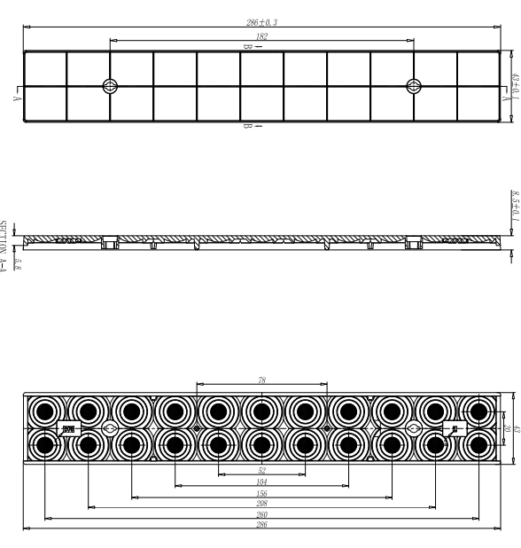 smd 2835 3030 led linear lens 22in1  70 degree