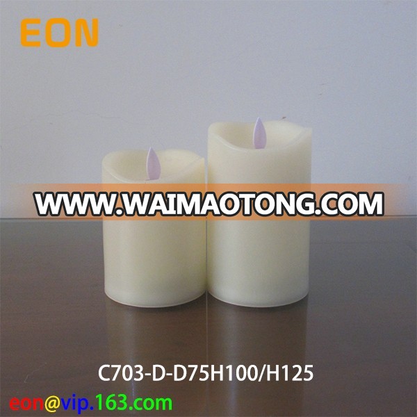 C703 Cheap dangcing flame / moving flame led Wax Candle