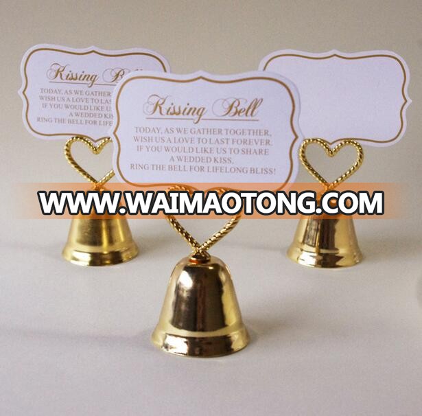 Ywbeyond Metal gold and silver heart bell design photo holder stand clips wedding table place card holder party favors