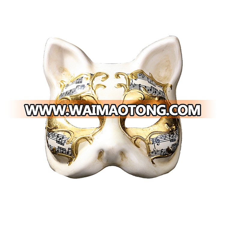 PoeticExst Hand-Painted Cat Face Wholesale Carnival  Masquerade Mask Mardi Gras Masquerade Carnival Party Favor