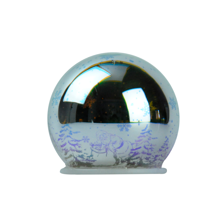 Large decorative led 3D blown glass ornaments christmas ball orbs