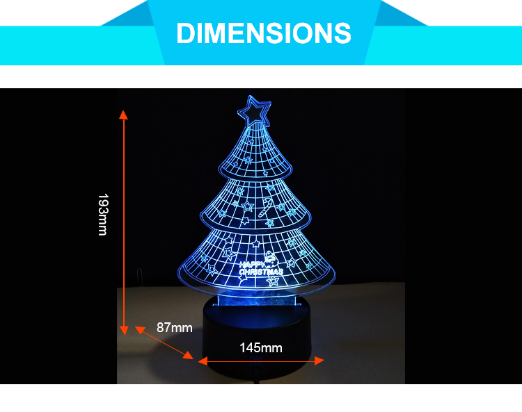 why order China 3d effect illusion led Christmas decoration night light