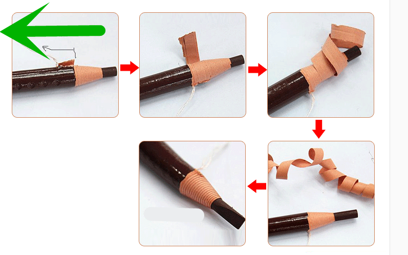 Brown sketch pencil eyebrow pencil for eyebrow makeup or microblading work