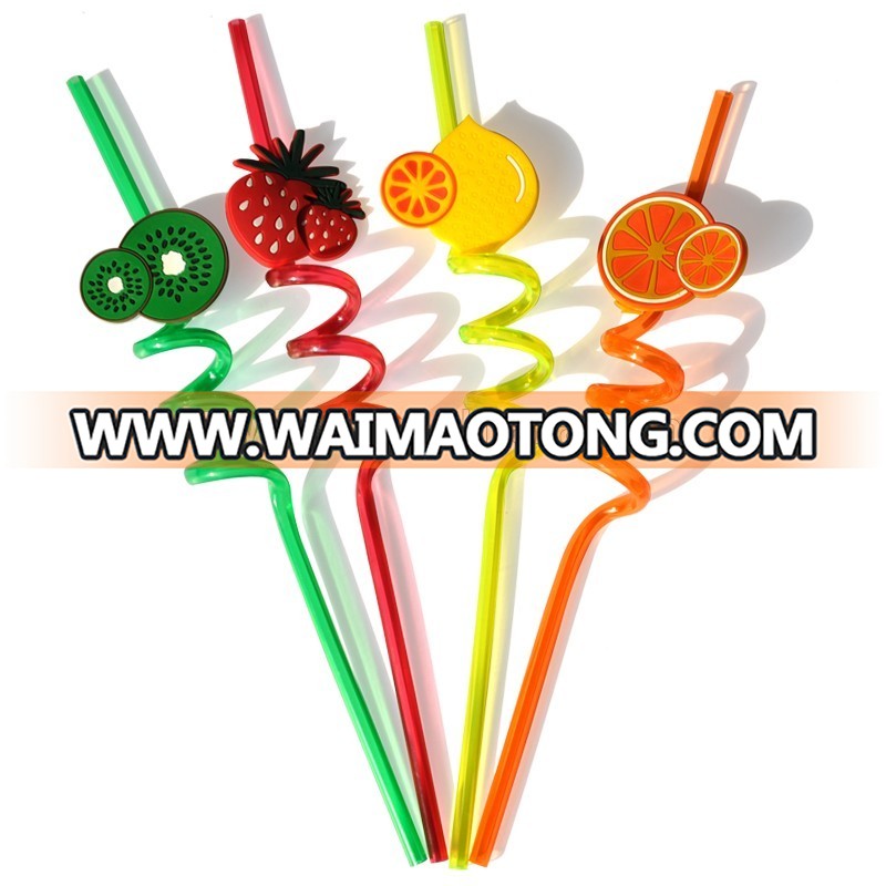 Food Grade Flexible Bend Plastic PP Drink Fruit Straw Assorted colors