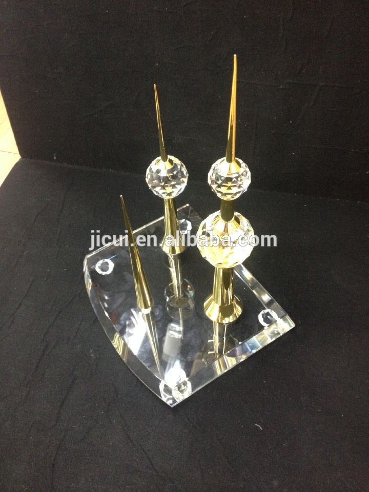 Hight Quality Crystal 24k Kuwait tower model for souvenir gift JC-05