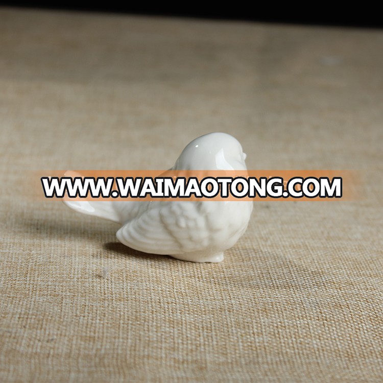 wholesale white ceramic ornamental bird