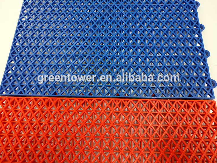 High Density PP Badminton Court Removable Sports Flooring Interlocking