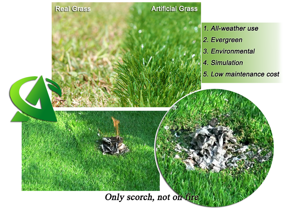 Ornament Green Landscaping Flooring Artificial Grass Roll