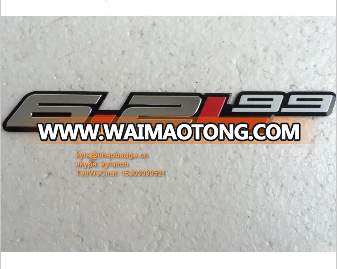 Quality custom made adhesive aluminum  embossed car nameplate