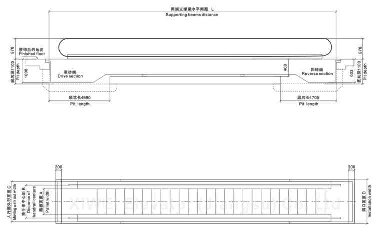 China Suppliers Electric Escalator Automatic Moving Walk