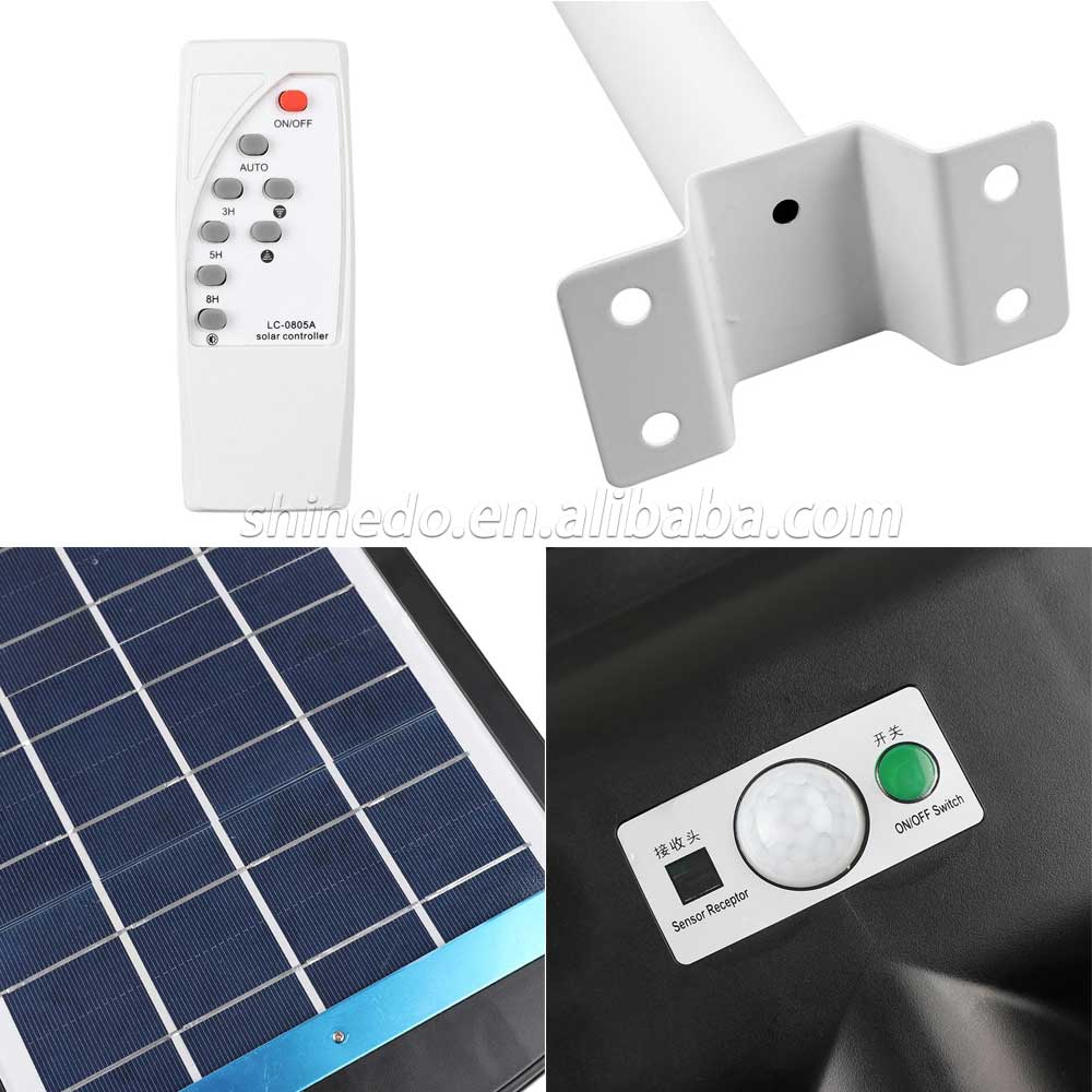 Solar LED Light, Waterproof Solar Powered 20 40 60W Security Street Light with Remote for Exterior Roads Yard Garden Pathway