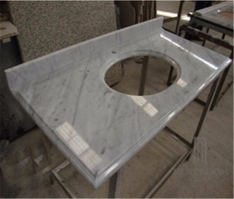 Carrara white marble kitchen countertop table top