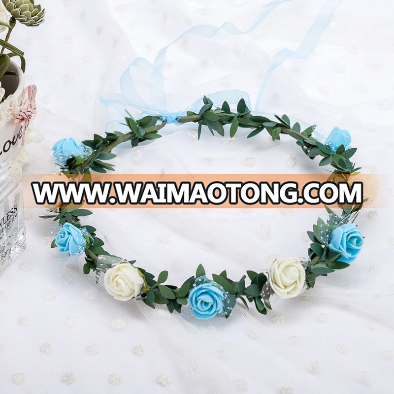 Wholesale multicolor artificial flower wreath for party deocaration