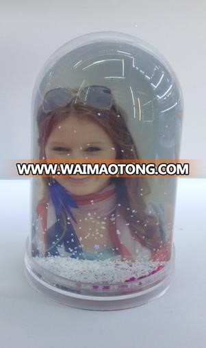 heart photo snow globe for wedding return gift