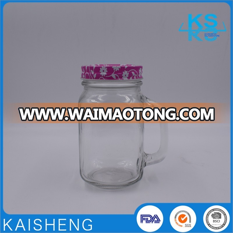 Glass Material and Acid Etch Surface Handling mason glass jars