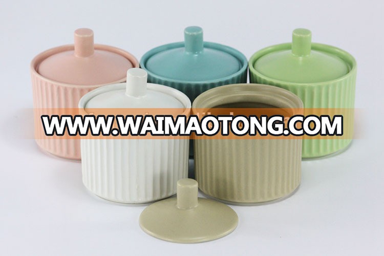 empty ceramic candle jar for luxury decorative scent candle