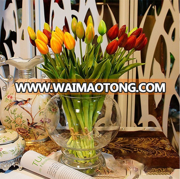 Hot sale real touch artificial tulip bouquet for home decoration