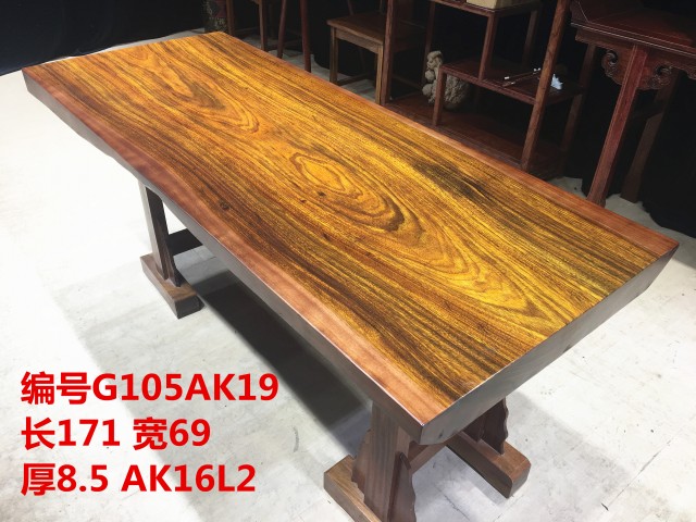 Natural Okan Wood Slab Manufactory Wholesale Dining Tables With The Best Quality