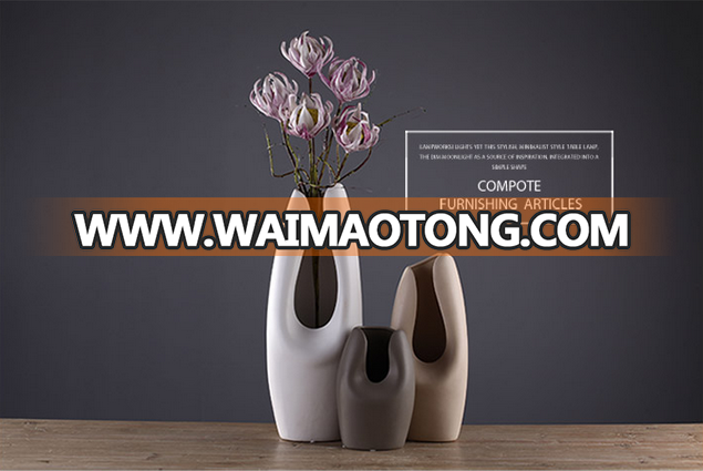 High quality porcelain flower vase 3 size nordic ceramic vases for home decor