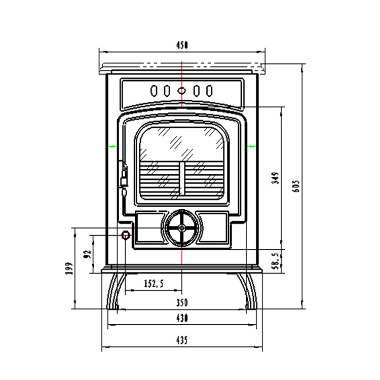 Thickening Rust Resistance Cast Iron Fireplace With Radiator