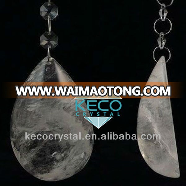 Quartz rock crystal chandelier pendants, keco crystal is work on rock crystal for chandeliers