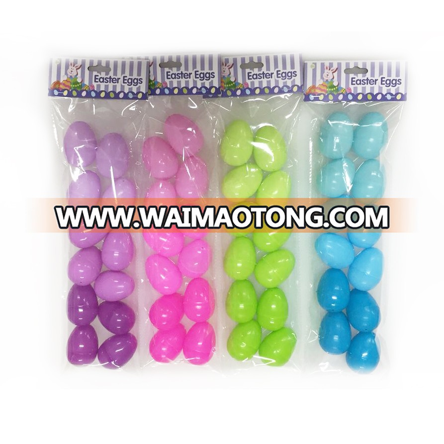 2019 New Design:Plastic Clear Egg with Metallic-Colorful glitter eggs