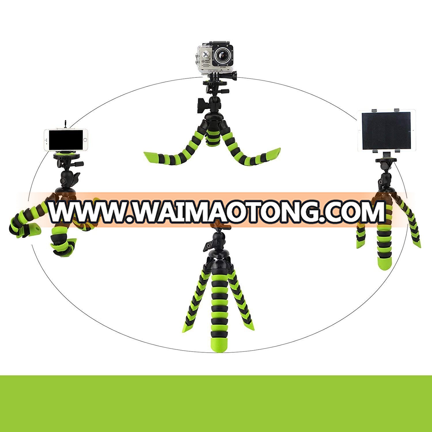 Large Portable Tripod With Flexible Octopus Legs For Cameras And Mobile Phone