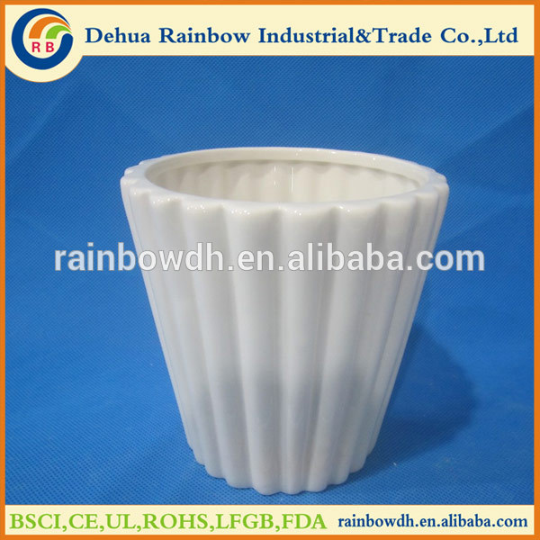 square shape ceramic glazed flower pot