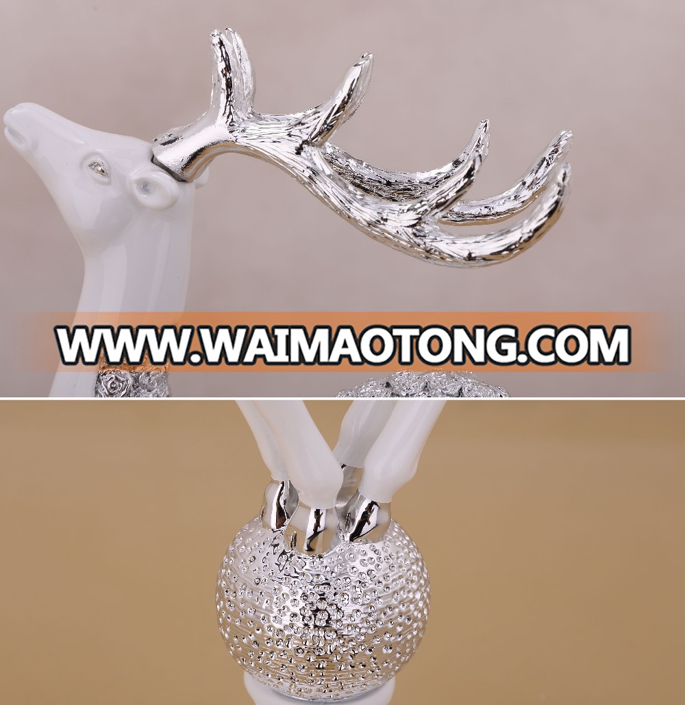 Christmas decor resin deer statue for home ornament