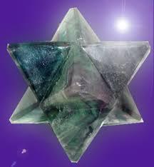 Semi-Precious Stone Star of David White Jade Merkaba Stars