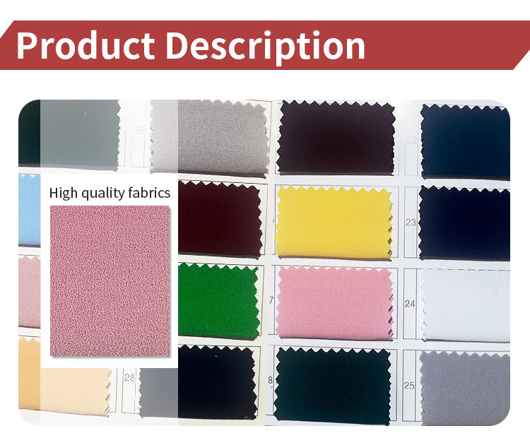 High Quality 100% Polyester  Elastic Moss Crepe Fabric For Cloth