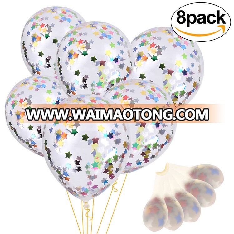 round clear transparent latex confetti balloons for weddings favor party