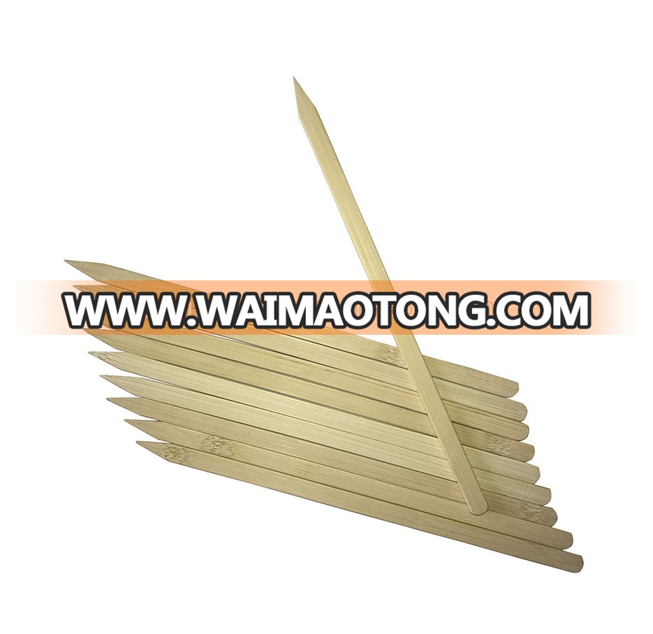 flat wooden bamboo skewers bulk eco-friednly flat skewers for wholesale