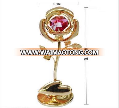 Valentine day gift for wife/ 24k gold rose