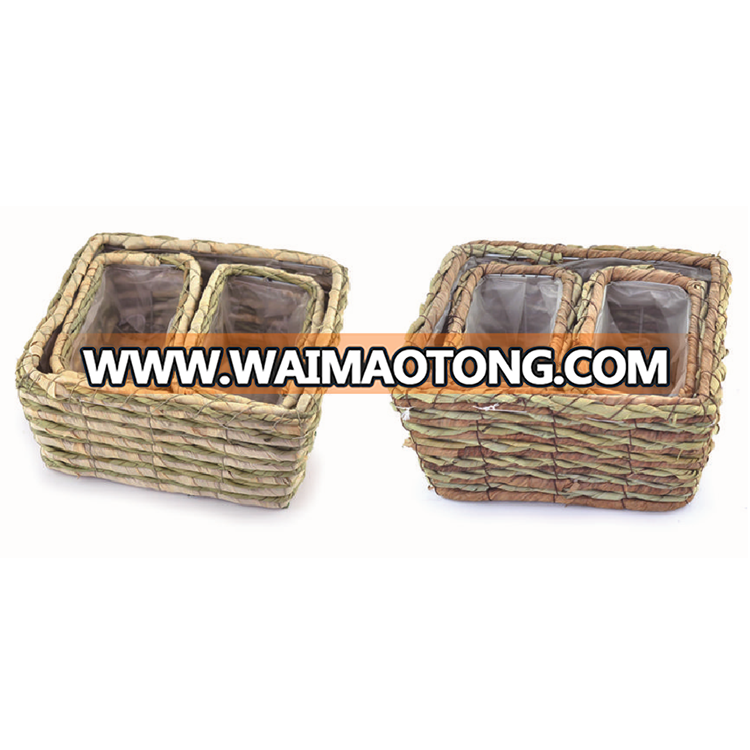 Seagrass Wicker Storage Basket For Home Garden